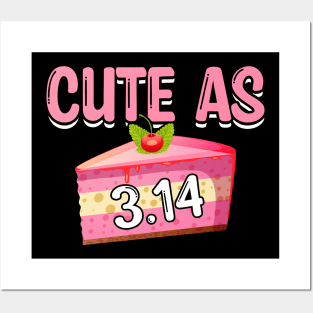 Funny math pi day Cute as 3.14 Posters and Art